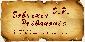 Dobrimir Pribanović vizit kartica